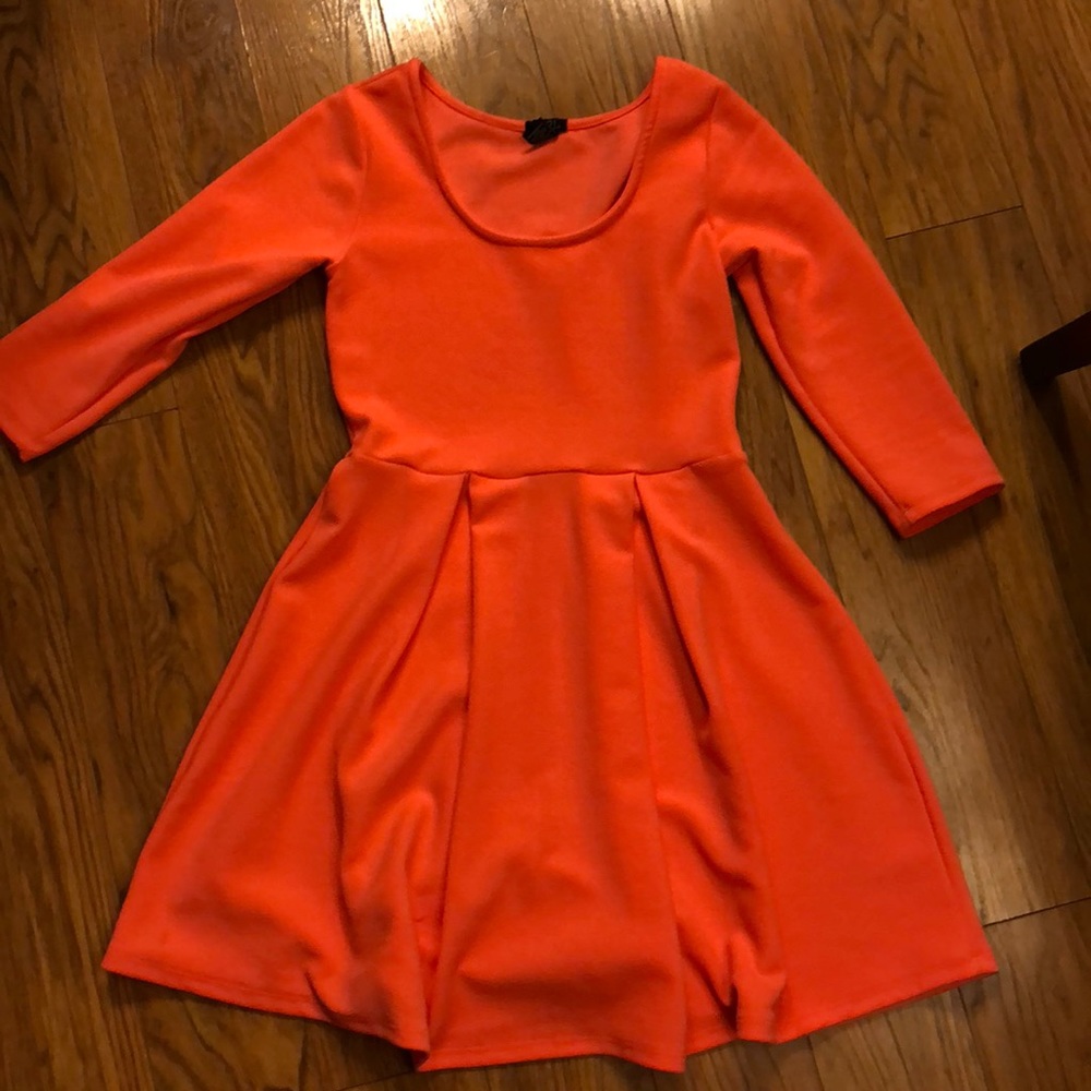 Bright orange dress